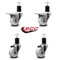 Service Caster 3'' Nylon Swivel 1-3/4'' Expanding Stem Caster Set 2 Total Lock Brakes, 4PK SCC-EXTTL20S314-NYS-2-S-2-134 - alternate 4